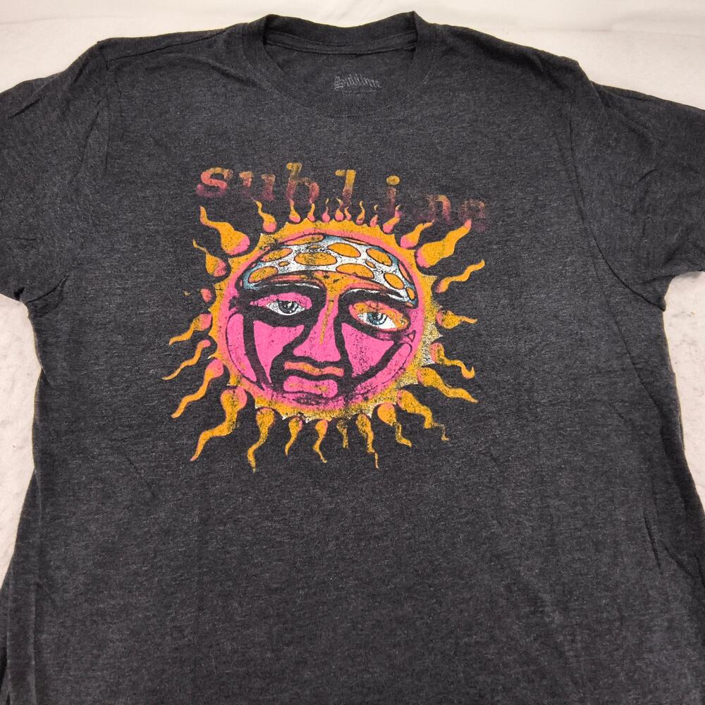 Sublime Casual Graphic Crew Neck Short Sleeve T Shirt Womens Size XL Black